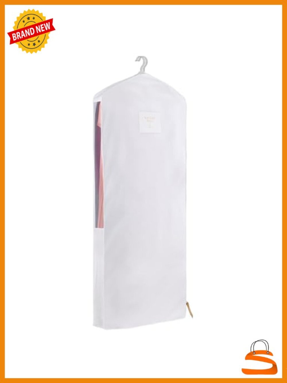 Organic Cotton Breathable Garment Bag 58" Long Zipper Clothes Cover